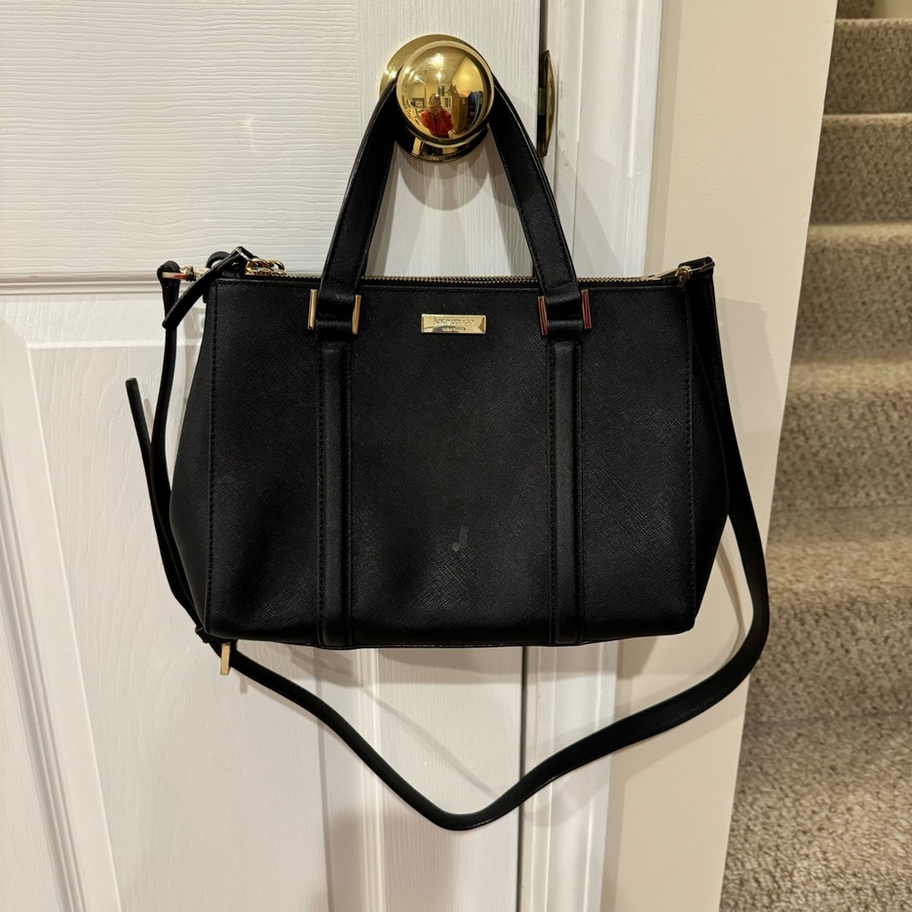 Black Kate Spade Newbury Lane leather Satchel bag
